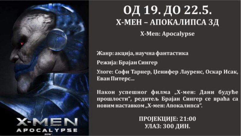 Photo of X-Men Apokalipsa 3D u bioskopu DK