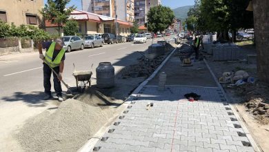 novi trotoari u ulici lava tolstoja u centru pirota