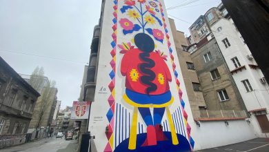 Photo of Impozantan mural sa motivima pirotskog ćilima u centru Beograda